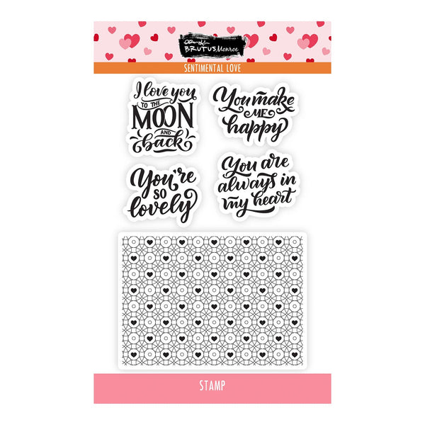 Brutus Monroe Stamp Set 4" x 6" - Sentimental Love