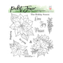 Picket Fence Studios Clear Stamp Set - Peaceful Christmas Flowers