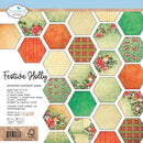 Elizabeth Crafts Double-Sided Cardstock Pack 12"X12" Festive Holly