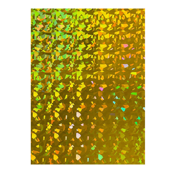 Poppy Crafts A4 Premium Chunky Glitter Cardstock 10 Pack - Yellow Gold