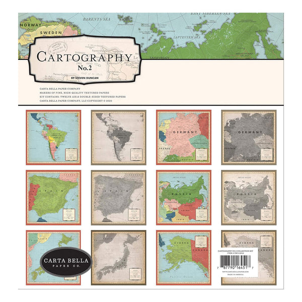 Carta Bella Collection Kit 12"x 12" - Cartography No.2*