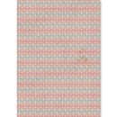 Patterned paper with geometric design on a pink background