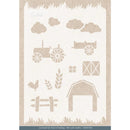 Find It Trading Card Deco Essentials Stencil Farm Landscape A5, Farm Animals