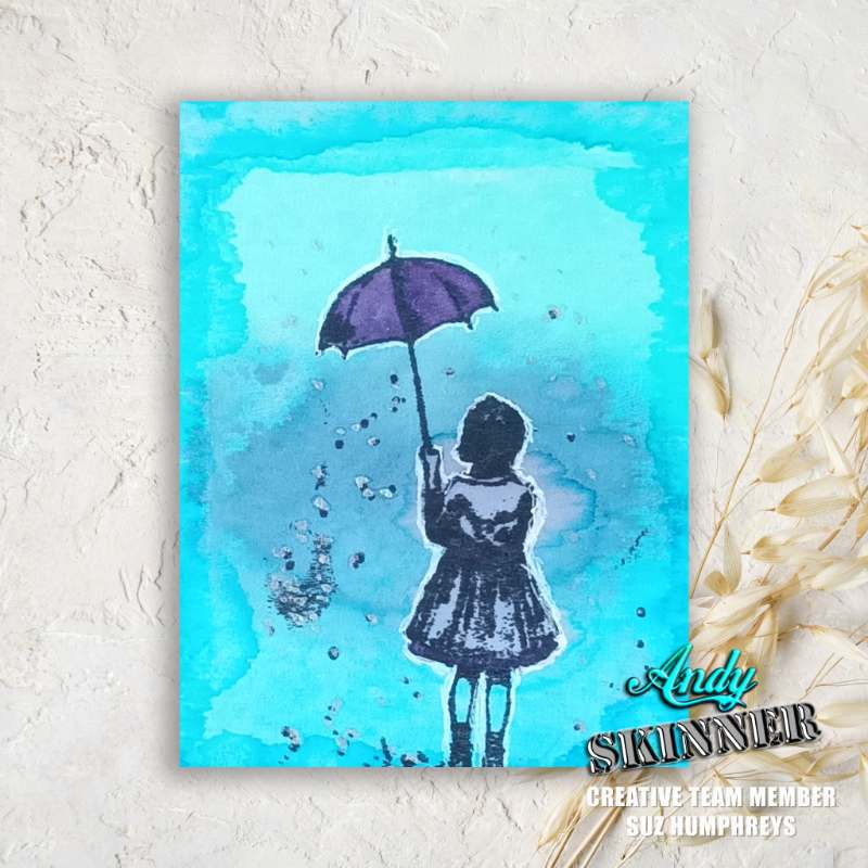 Creative Expressions 3.5"x 5.25" Pre-Cut Rubber Stamp By Andy Skinner - I‚Äôll Be Your Umbrella