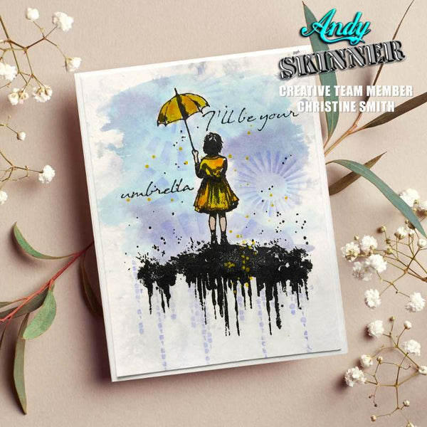 Andy Skinner Pre-Cut Rubber Stamp Set - I'll Be Your Umbrella