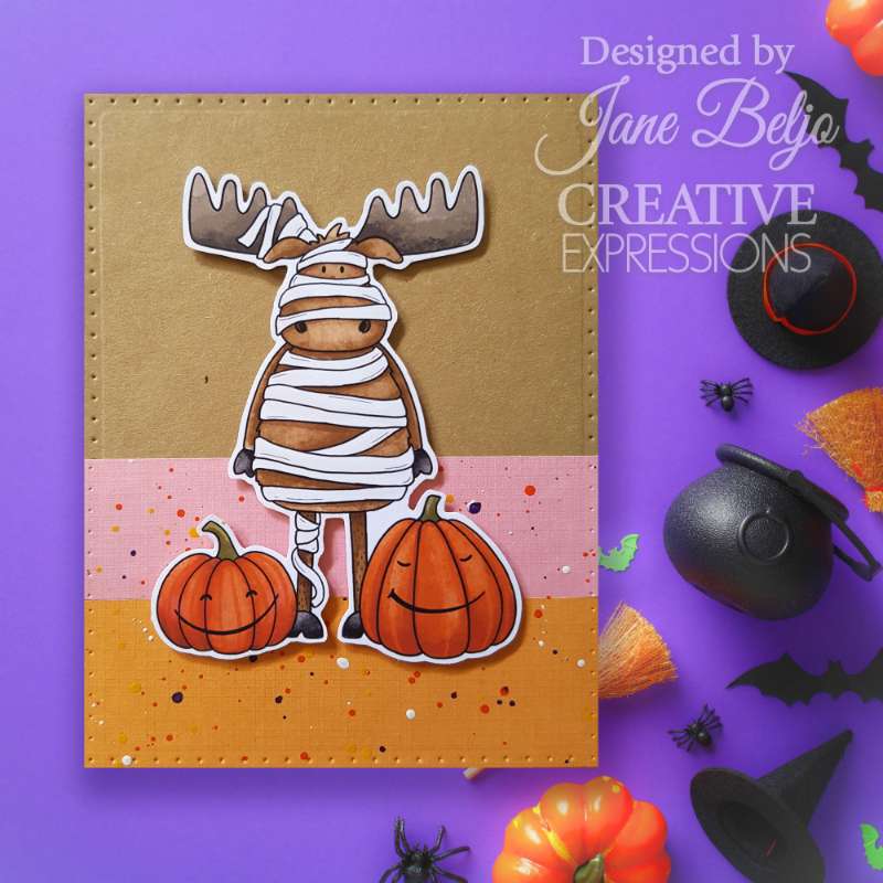 Creative Expressions Jane's Doodles Clear Stamp Set 4"x 6" - Halloween Trick Or Treat