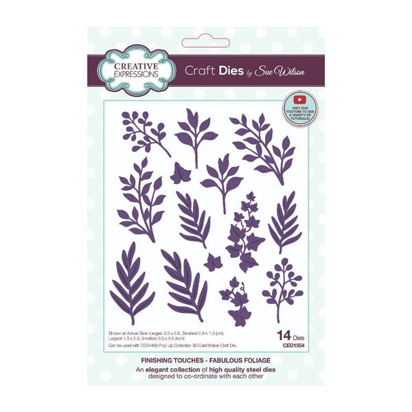 Creative Expressions Craft Die By Sue Wilson - Finishing Touches Collection - Fabulous Foliage