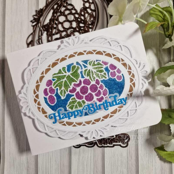 Creative Expressions Craft Dies By Sue Wilson - Stained Glass Collection - Grapevine*