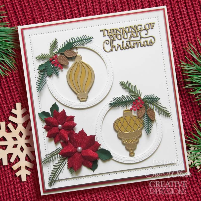 Creative Expressions Craft Dies By Sue Wilson - Festive Collection - Vintage Baubles*