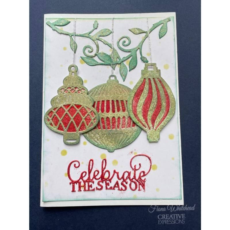 Creative Expressions Craft Dies By Sue Wilson - Festive Collection - Vintage Baubles*