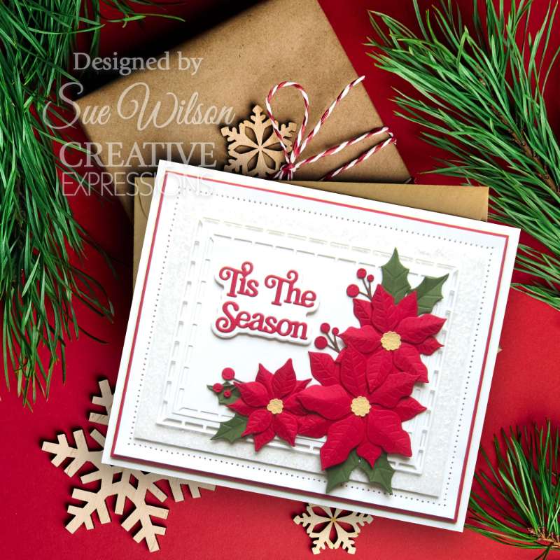 Creative Expressions Craft Dies By Sue Wilson - Festive Collection - Stylish Poinsettia