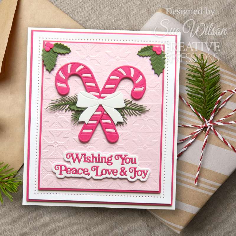 Creative Expressions Craft Dies By Sue Wilson - Festive Collection - Candy Canes