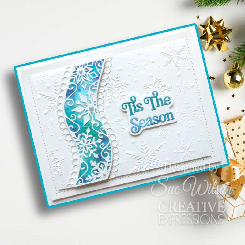 Creative Expressions Craft Dies By Sue Wilson - Festive Collection - Snowflake Ribbon Wave