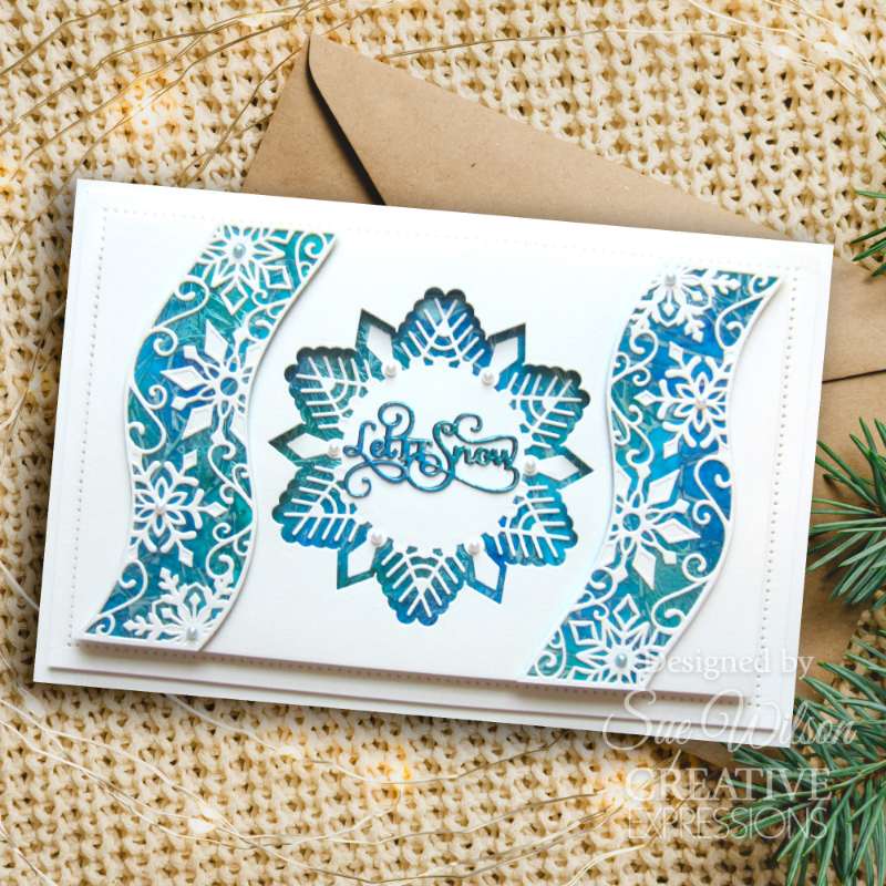 Creative Expressions Craft Dies By Sue Wilson - Festive Collection - Snowflake Ribbon Wave