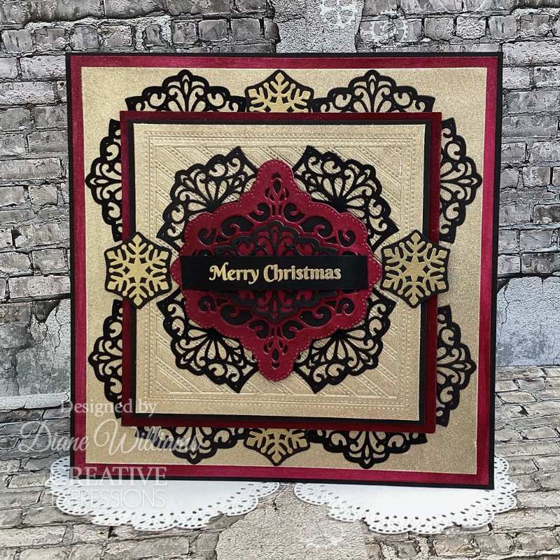 Creative Expressions Craft Dies By Sue Wilson - Festive Collection - Pierced Lattice Background