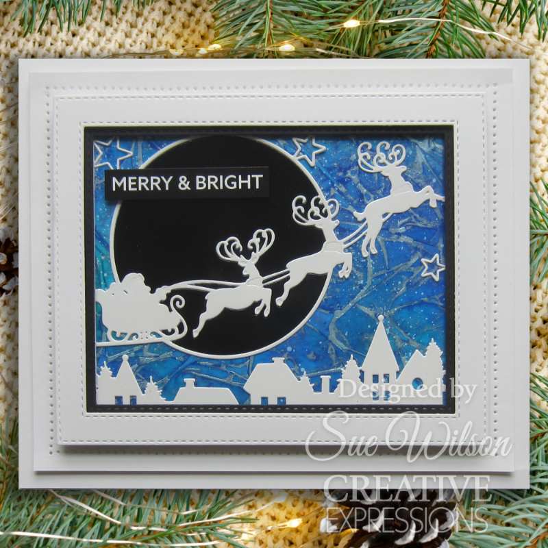 Creative Expressions Craft Dies By Sue Wilson - Festive Collection - Moonlight Sleigh Cover Plate