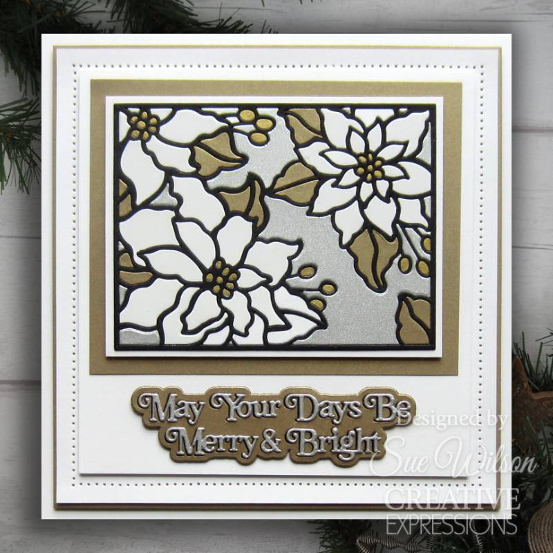 Creative Expressions Craft Dies By Sue Wilson - Festive Collection - Poinsettia Cover Plate*