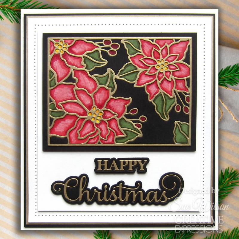 Creative Expressions Craft Dies By Sue Wilson - Festive Collection - Poinsettia Cover Plate*