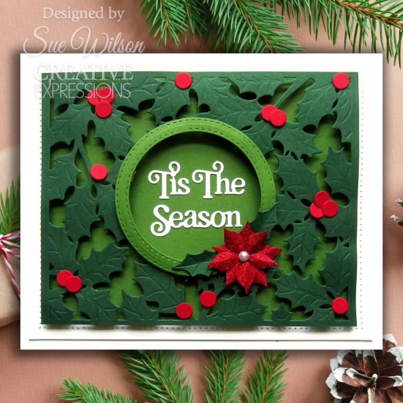 Creative Expressions Craft Dies By Sue Wilson - Festive Collection - Holly Floating Frame*