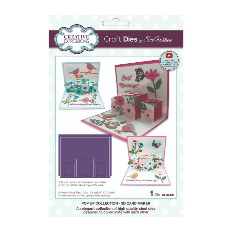 Creative Expressions Craft Dies By Sue Wilson - Pop Up Collection - 3D Card Maker