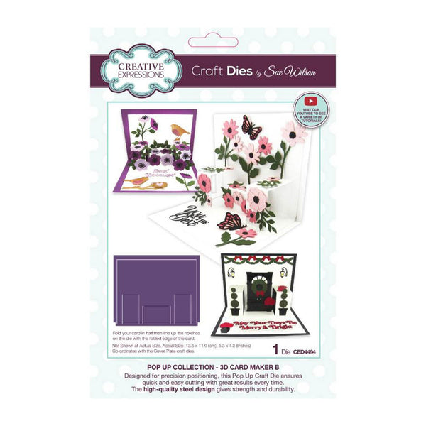 Creative Expressions Craft Dies By Sue Wilson - Pop Up Collection - 3D Card Maker B