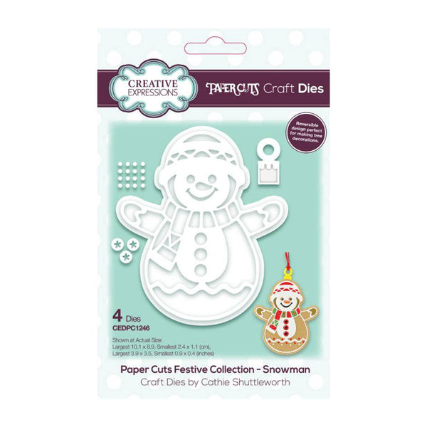 Creative Expressions Paper Cuts Festive Collection Craft Die - Snowman