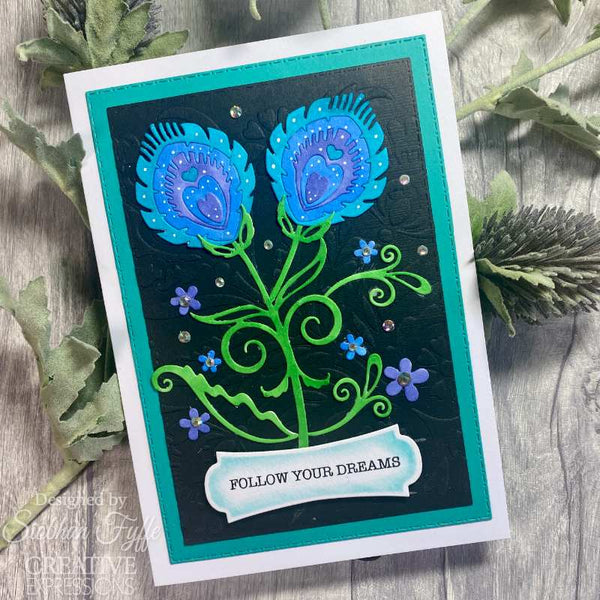 Creative Expressions Paper Cuts Folk Flowers Craft Die - Petal Perfection*