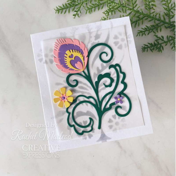 Creative Expressions Paper Cuts Folk Flowers Craft Die - Petal Perfection*