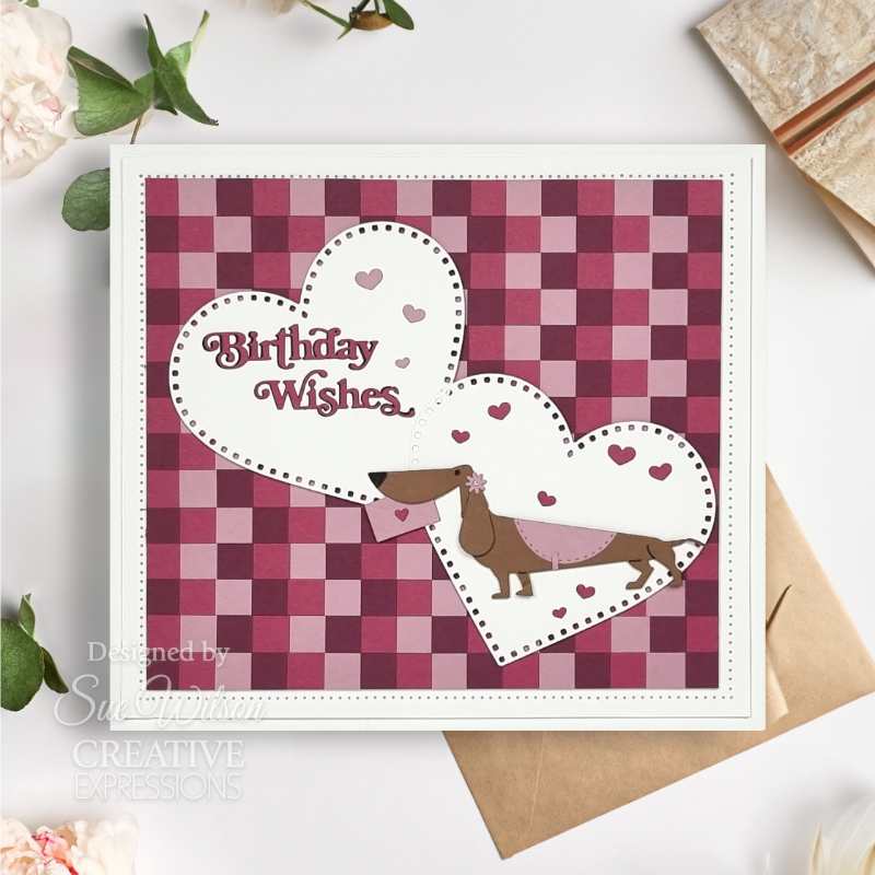 Creative Expressions Craft Dies By Sue Wilson  - Mini Shadow Sentiments - Birthday Wishes