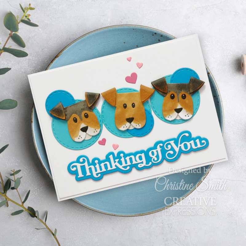 Creative Expressions Craft Dies By Sue Wilson  - Mini Shadow Sentiments - Thinking of You