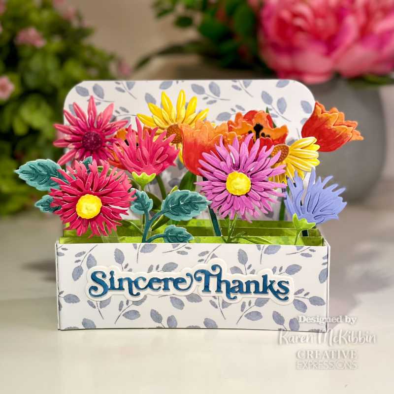 Creative Expressions Craft Dies By Sue Wilson  - Mini Shadow Sentiments - Sincere Thanks