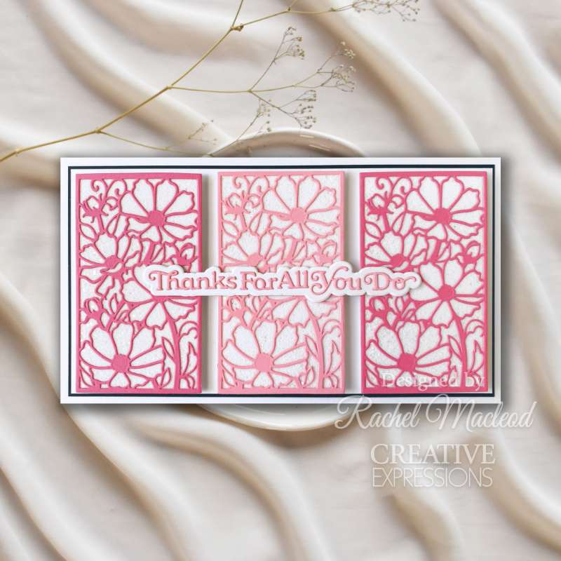 Creative Expressions Craft Dies By Sue Wilson  - Mini Shadow Sentiments - Thanks For All You Do