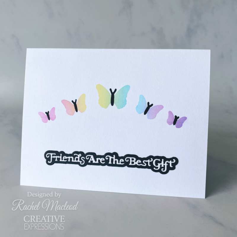 Creative Expressions Craft Dies By Sue Wilson  - Mini Shadow Sentiments - Friends Are The Best Gift