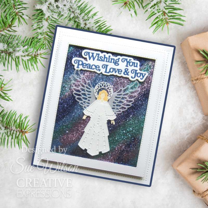 Creative Expressions Craft Dies By Sue Wilson - Festive Collection - Wishing You Peace Love & Joy