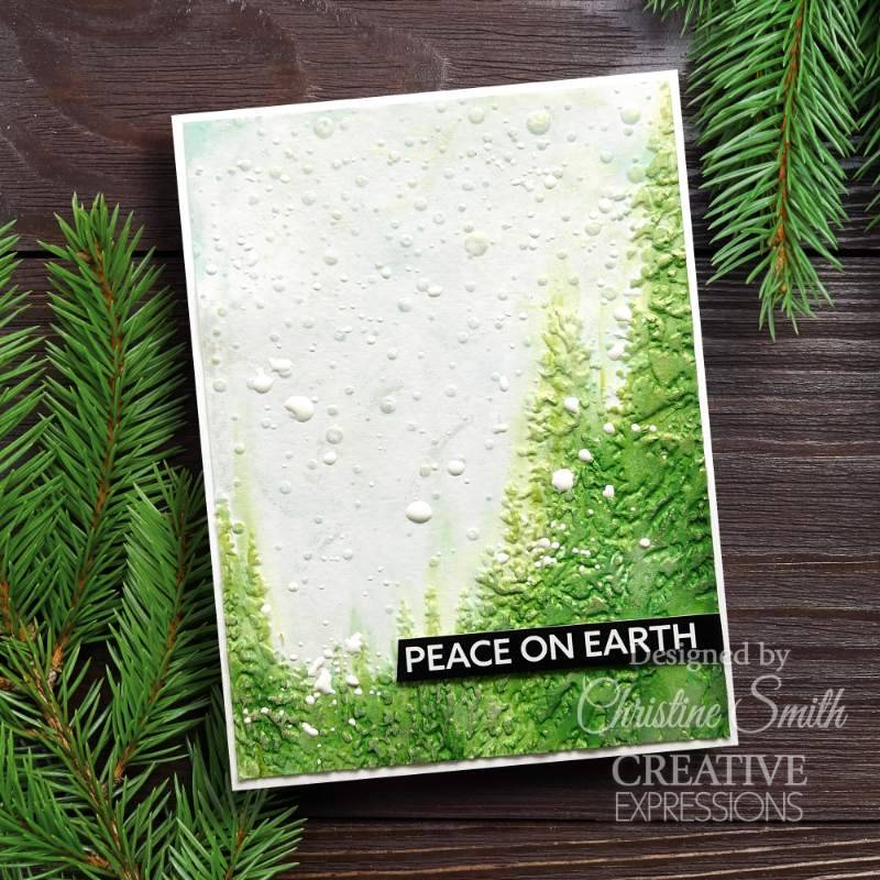 Creative Expressions Companion Colouring Stencil 6"x 8" 2/Pkg - Snowy Forest Glade