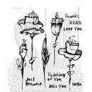 Tim Holtz Cling Stamps 7"X8.5" - Abstract Florals^