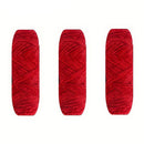 Poppy Crafts Velour Yarn 100g 3 Pack - Crimson