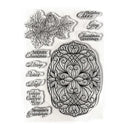 Elizabeth Craft Clear Stamps Festive Holly Sentiments