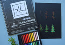 Canson XL Black Drawing Pad 9"x 12" Wire Bound - 40 Sheets