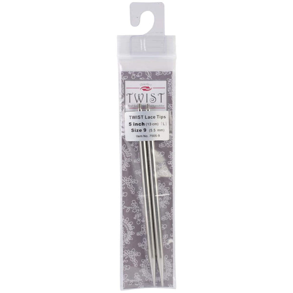 ChiaoGoo TWIST Stainless Steel Lace Tip - 5" (13cm) [S] US 9 (5.5mm)