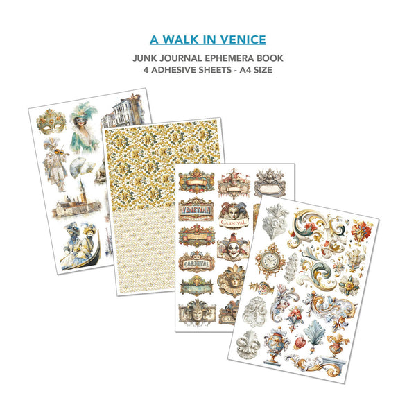 Ciao Bella A4 Junk Journal Ephemera Book - A Walk in Venice