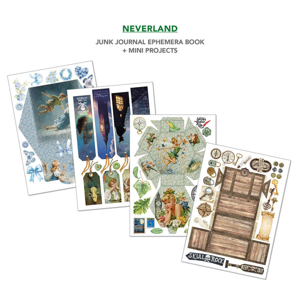 Ciao Bella A4 Junk Journal Ephemera Book - Neverland