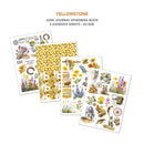 Yellowstone junk journal ephemera book with adhesive sheets on a white background