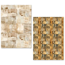 Two textured wall art pieces with different patterns on a white background
