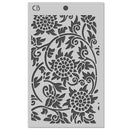 Decorative stencil with floral pattern on a white background