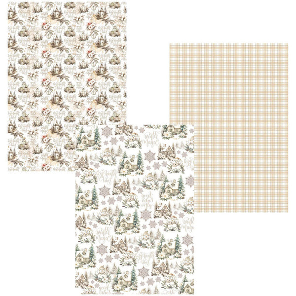 Ciao Bella A4 Deluxe Paper Pearl Copper & Vellum Dual Pack - Winter Season
