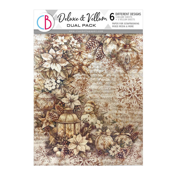 Ciao Bella A4 Deluxe Paper Pearl Copper & Vellum Dual Pack - Winter Season