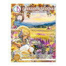 Cover of a Yellowstone junk journal and ephemera book with a scenic illustration and branding.