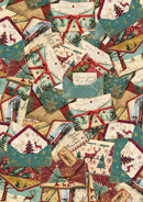 Collage of Christmas-themed envelopes with festive designs.