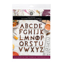 Silicone mould with letter stamps on a decorative background